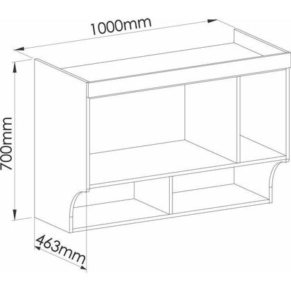 Imagem de Guarda Roupa Modulado Juvenil 9 Peças com Escrivaninha Ponte Aérea e Nichos Infinity  Móveis Castro Branco Line/Pistache