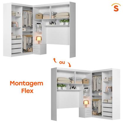 Imagem de Guarda-Roupa Modulado Moval Florença 6 Portas  2 Gavetas