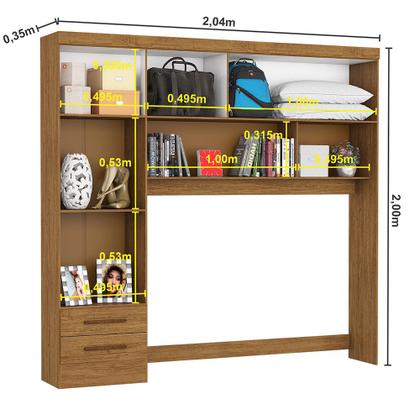Imagem de Guarda Roupa Modulado Paris 5 Portas Com Espelho e 2 Gavetas