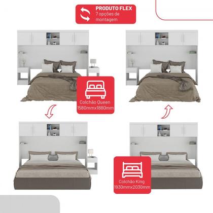 Imagem de Guarda-Roupa Modulado Soberano 11 Portas 8 Gavetas com Espelho Branco - Panorama Móveis