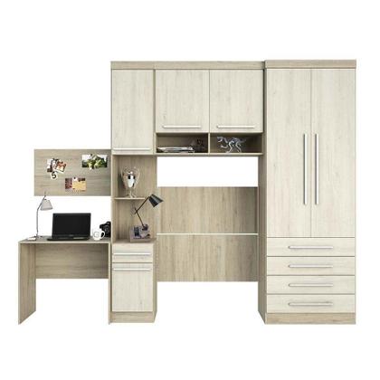 Imagem de Guarda Roupa Modulado Solteiro 5 Gavetas C/ Cabeceira E Escr