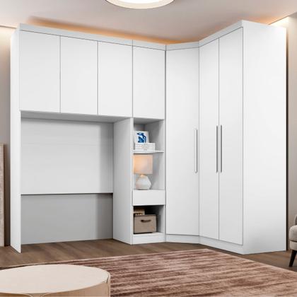 Imagem de Guarda Roupa Modulado Solteiro Safira 007 em MDF Com 7 Portas e 4 Gavetas