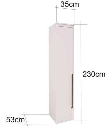 Imagem de Guarda Roupa Modular 1 Porta com Cabides MDF 35 cm Lotus Belmax