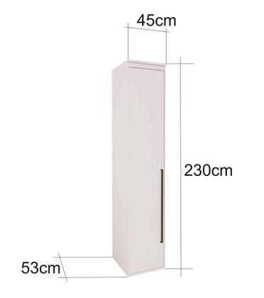 Imagem de Guarda Roupa Modular 1 Porta com Cabides MDF 35 cm Lotus Belmax
