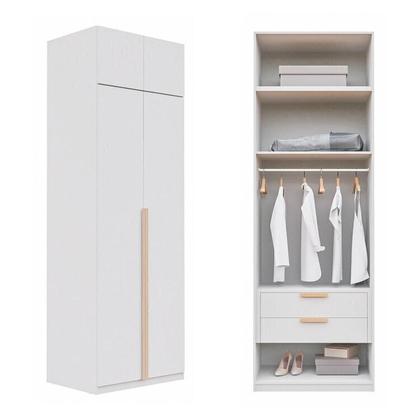 Imagem de Guarda-Roupa Modular 2 Peças 4 Portas e Gaveteiro Jade CabeCasa MadeiraMadeira Branco Fosco