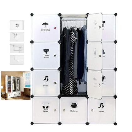 Imagem de Guarda roupa modular casal estante organizador compacto multiuso porta roupas de cama sapato toalha