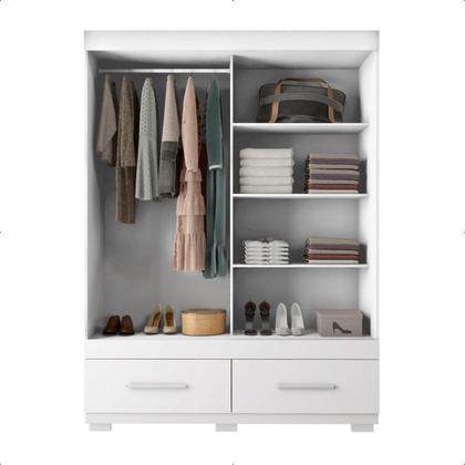 Imagem de Guarda Roupa Mongi 2 Portas 2 Gavetas Branco Caemmun
