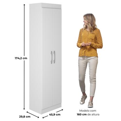 Imagem de Guarda-Roupa Multiuso Solteiro Compact Branco - Direto Sim