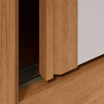 Imagem de Guarda Roupa Nice Flex 3 Portas de Correr 4 Gavetas com Espelho Lopas