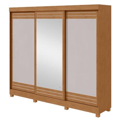 Imagem de Guarda Roupa Nice Flex 3 Portas de Correr 4 Gavetas com Espelho Lopas