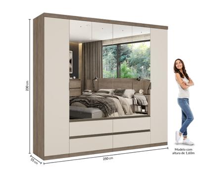 Imagem de Guarda-roupa Nobre 6 Portas 250cm X 230cm X 55cm