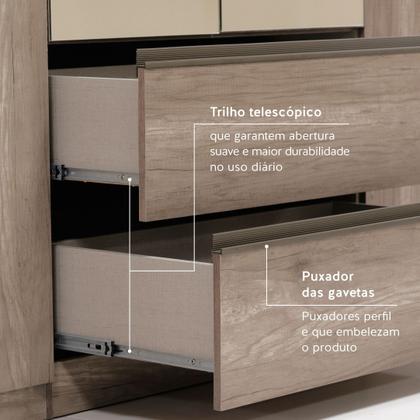 Imagem de Guarda-roupa Nobre 6 Portas 250cm X 230cm X 55cm