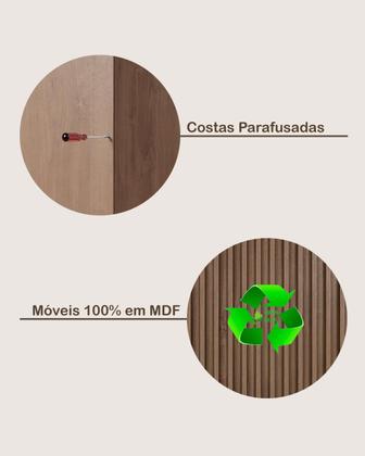 Imagem de Guarda Roupa Oslo 6 Portas 6 Gavetas com Espelho MDF - MadeMarcs