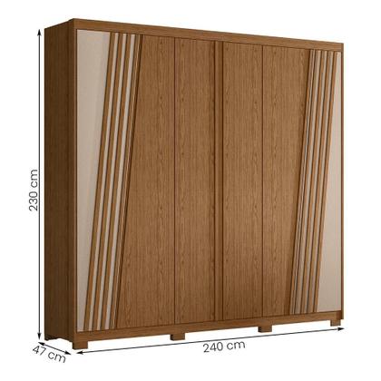 Imagem de Guarda Roupa Ouro Verde Quarto Com 6 Portas e 4 Gavetas