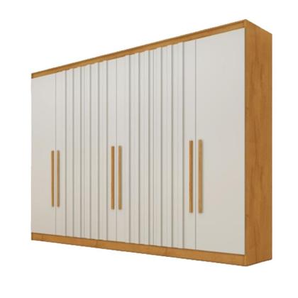 Imagem de Guarda Roupa Oxford 6 Portas 4 Ripadas 4 Gavetas MDF - MadeMarcs