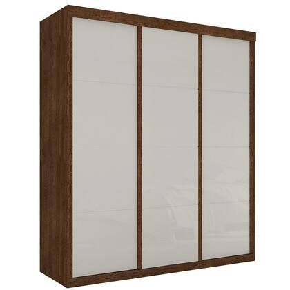 Imagem de Guarda Roupa Paladino Casal Três Portas Deslizantes Malbec Off White