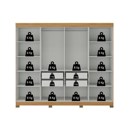 Imagem de Guarda-roupa Paris 8 Portas Mdp com Pés