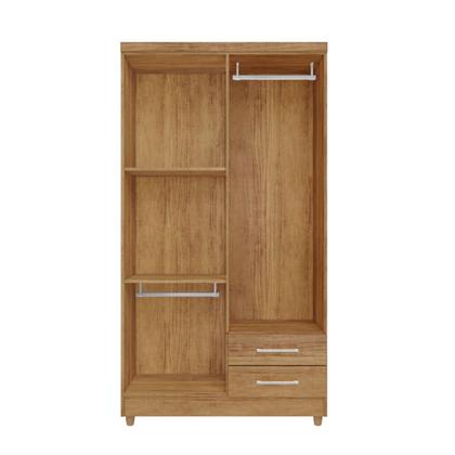Imagem de Guarda Roupa Pequeno 90cm 4 Portas e 2 Gavetas Madri cor Cedro