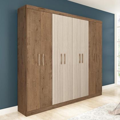 Imagem de Guarda Roupa Petrópolis Quarto com 8 Portas e 2 Gavetas