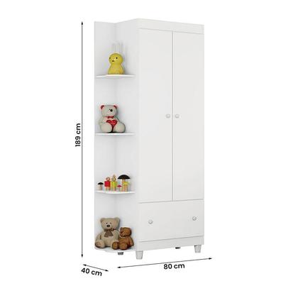 Imagem de Guarda Roupa Quarto Infantil Gutti com 2 Portas e 1 Gaveta
