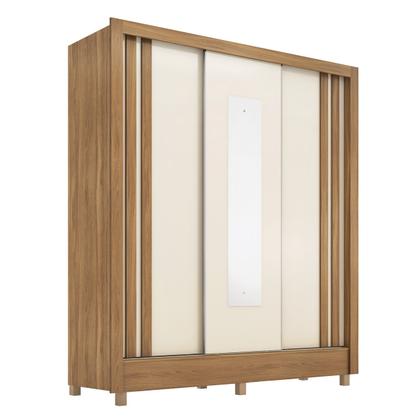 Imagem de Guarda-Roupa - RAVEL 3P - Amêndola Touch/ Off White