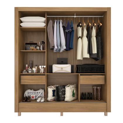 Imagem de Guarda-Roupa - RAVEL 3P - Amêndola Touch/ Off White