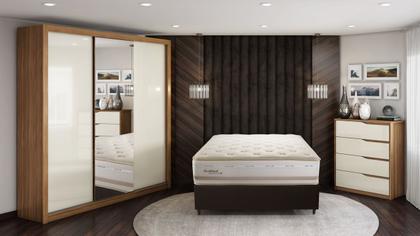 Imagem de Guarda - Roupa RESIDENCE - 03Portas - 02Gav- AMENDOLA TOUCH / OFF WHITE