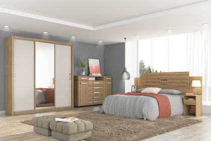 Imagem de Guarda - Roupa RESIDENCE - 03Portas - 02Gav- AMENDOLA TOUCH / OFF WHITE