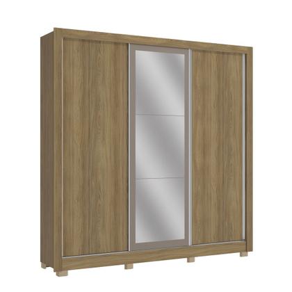 Imagem de Guarda Roupa Roupeiro Casal com 3 Portas de Correr e Espelho CB01M570 Kappesberg