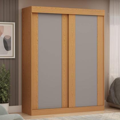 Imagem de Guarda Roupa Roupeiro com 2 Portas de Correr e 2 Gavetas Toledo 100% MDF 0568 Genialflex