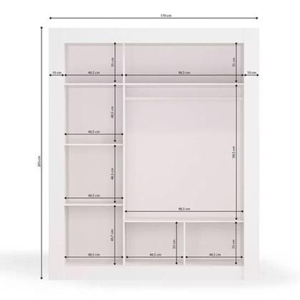 Imagem de Guarda-Roupa/Roupeiro Kappesberg 3 Portas de Correr H563