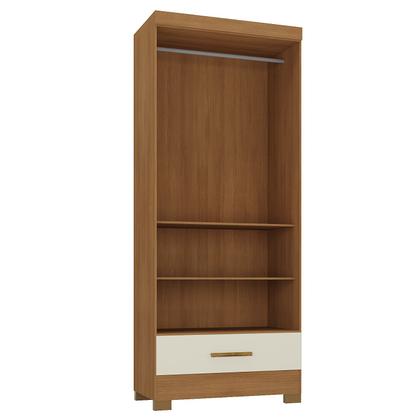 Imagem de Guarda Roupa Roupeiro Multiuso Smart Versatile 1 Gaveta Sem Portas Cinamomo Off White - Rodial Móveis