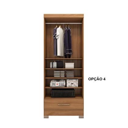 Imagem de Guarda Roupa Roupeiro Multiuso Smart Versatile 1 Gaveta Sem Portas Cinamomo - Rodial Móveis