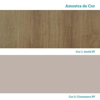Imagem de Guarda Roupa Sapateira Modulado 1 Porta 50cm Veneza Luciane Móv Avelã Pf/cinammon Pf