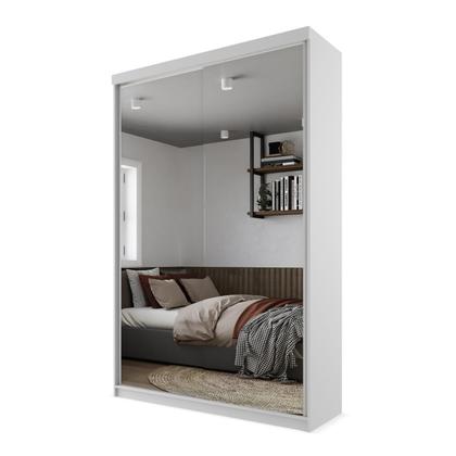 Imagem de Guarda-roupa Solteiro 100% Mdf Bp com 2 Portas de Espelho Geneve