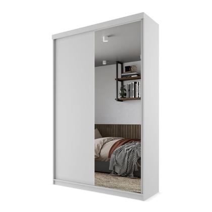 Imagem de Guarda-roupa Solteiro 100% Mdf Bp com 2 Portas e 1 Espelho Geneve