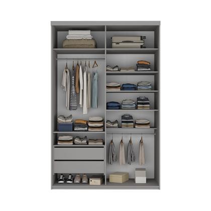 Imagem de Guarda-roupa Solteiro 100% Mdf Bp com 2 Portas e 1 Espelho Geneve