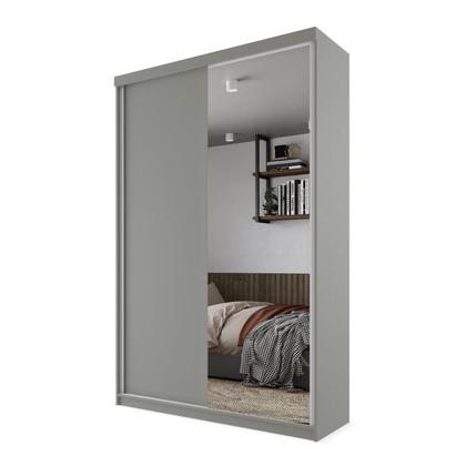 Imagem de Guarda-roupa Solteiro 100% Mdf Bp com 2 Portas e 1 Espelho Geneve