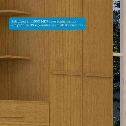 Imagem de Guarda-roupa Solteiro 110,20cm 2 Portas 4 Gavetas com Espelho 100% Mdf