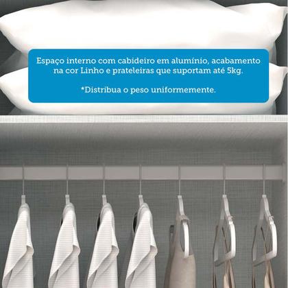 Imagem de Guarda-roupa Solteiro 110,20cm 2 Portas 4 Gavetas com Espelho 100% Mdf Melissa