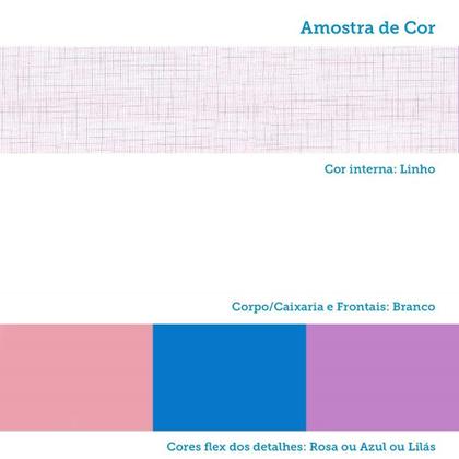 Imagem de Guarda Roupa Solteiro 110cm 2 Portas e 4 Gavetas com Espelho Flex Color 100% Mdf Melissa