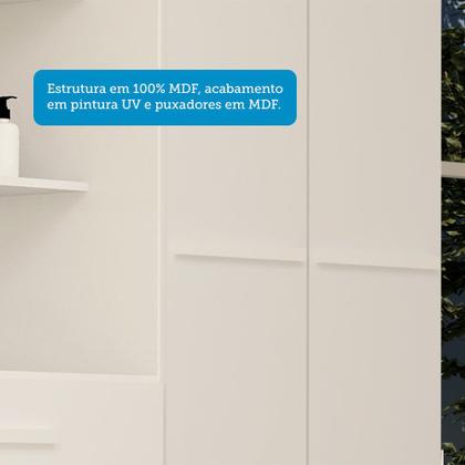 Imagem de Guarda Roupa Solteiro 110cm 2 Portas e 4 Gavetas com Espelho Flex Color 100% Mdf Melissa