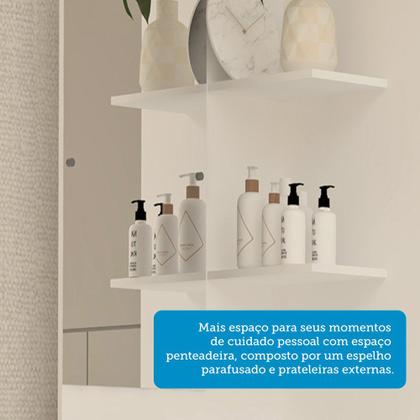 Imagem de Guarda Roupa Solteiro 110cm 2 Portas e 4 Gavetas com Espelho Flex Color 100% Mdf Melissa