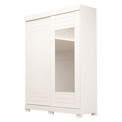 Imagem de Guarda Roupa Solteiro 140cm 2 Portas de Correr com Espelho 100% Mdf Cinerária Espresso Móveis
