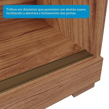 Imagem de Guarda-roupa Solteiro 160cm 2 Portas de Correr com Espelhos 100% Mdf Dubai Espresso Móveis