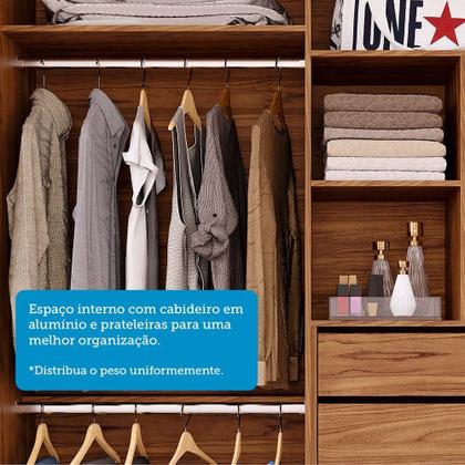 Imagem de Guarda-roupa Solteiro 160cm 2 Portas de Correr com Espelhos 100% Mdf Dubai Espresso Móveis