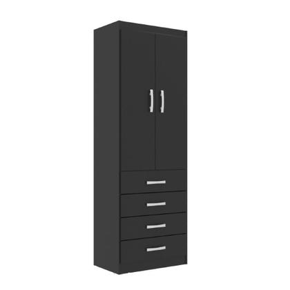 Imagem de Guarda Roupa Solteiro 2 Portas 4 Gavetas CMS24 Evidência Móveis
