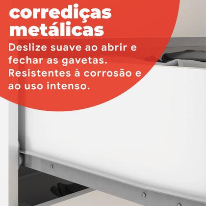 Imagem de Guarda-Roupa Solteiro 2 Portas de Correr 2 Gavetas e 6 Espelhos Peônia Yescasa