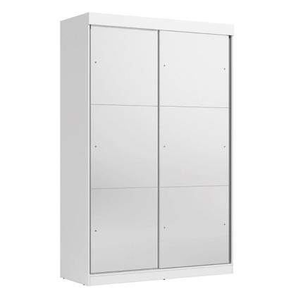 Imagem de Guarda-Roupa Solteiro 2 Portas de Correr 2 Gavetas e 6 Espelhos Peônia Yescasa