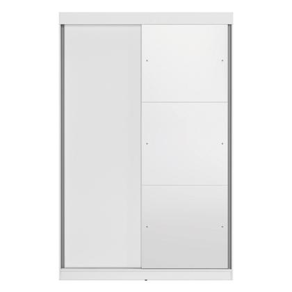 Imagem de Guarda-Roupa Solteiro 2 Portas de Correr 2 Gavetas e Espelho Peônia Yescasa